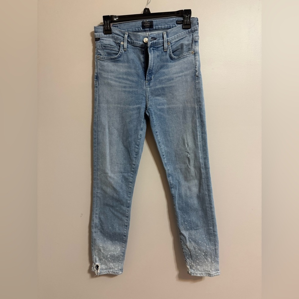 Citizens Of Humanity Rocket Crop high rise skinny Distressed Jeans Sz 26